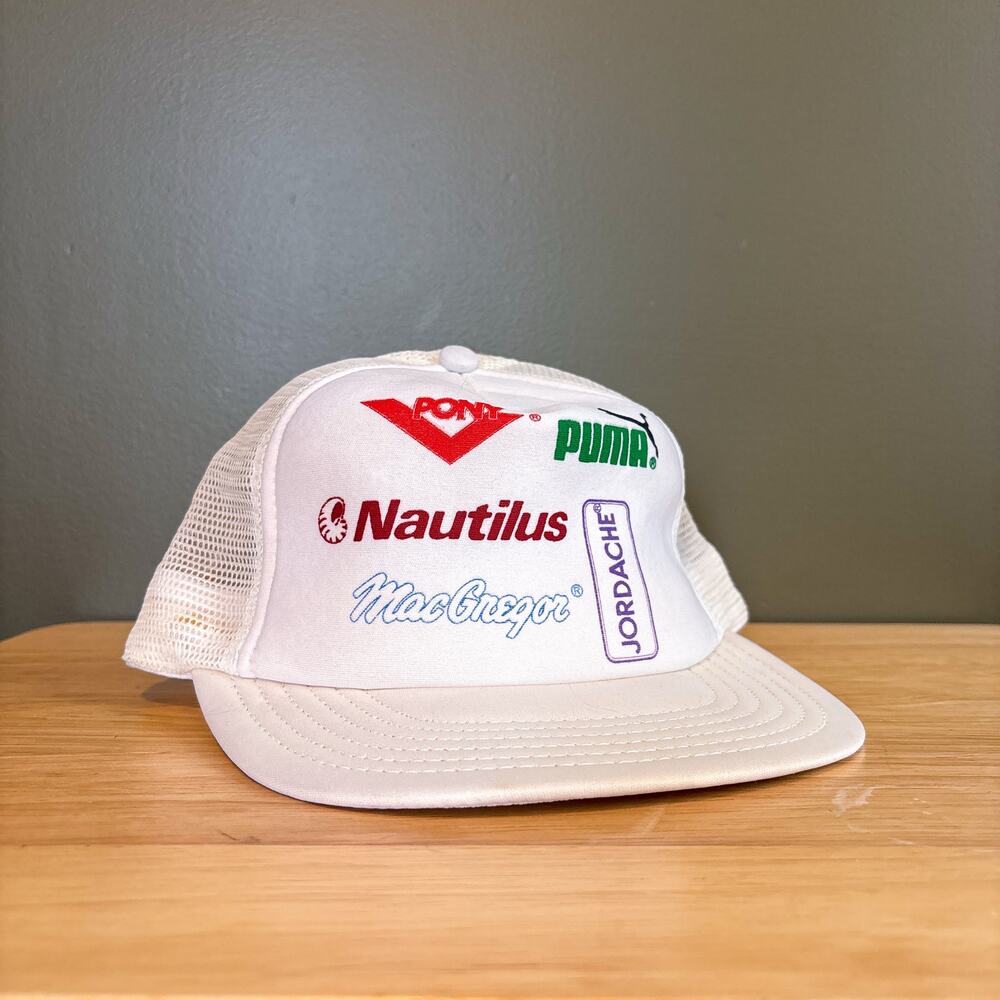 Vintage BIKE Puma Pony Jordache MacGregor Nautilus Logo Trucker Snapback Hat